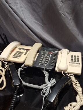 Vintage Office/Hotel Desk Phone Bundle - 3 Units + Extra Handsets